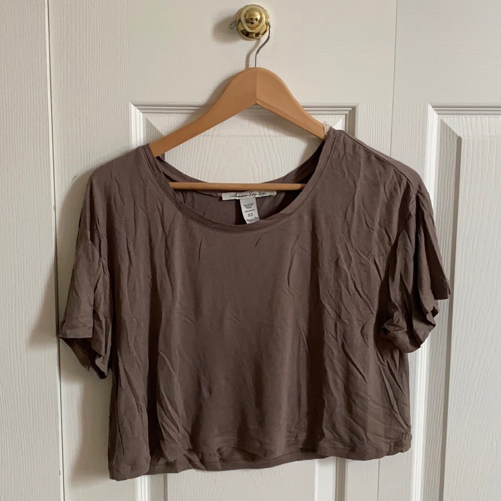 Brown crop top